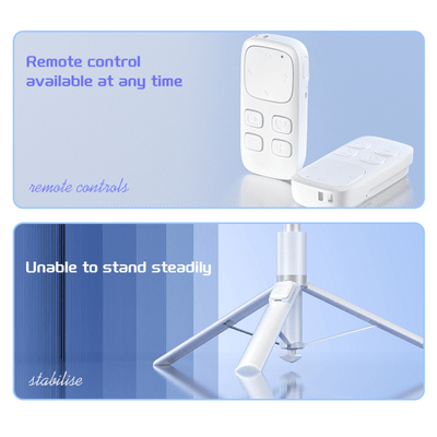 SDT POP MAX – Instantly Open and Close Selfie Stick Tripod with Magnetic Remote - ROODTUO