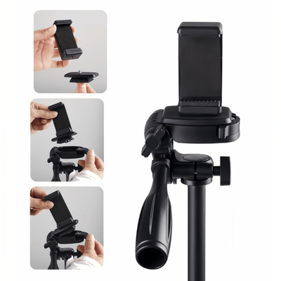 T140 Foldable and Lightweight Mobile Phone Tripod for Versatile Photography - ROODTUO