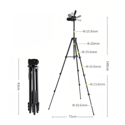 T140 Foldable and Lightweight Mobile Phone Tripod for Versatile Photography - ROODTUO