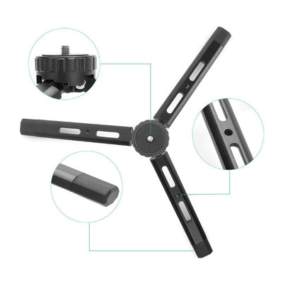 T15F Adjustable Desktop Tripod, 4 Levels, 1/4" Screw Mount - ROODTUO