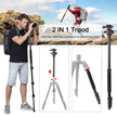 T175BM Pre - Order 2 - in - 1 Tripod & Monopod with 360° Ball Head, Lightweight Aluminum, Max Height 180cm, Supports Up to 5kg - ROODTUO