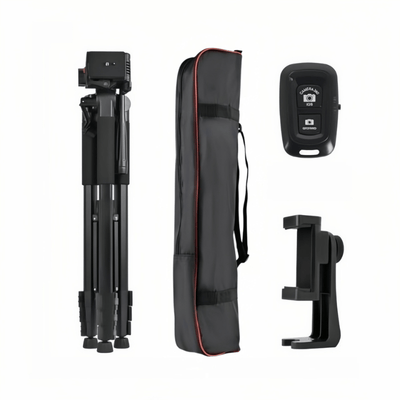 T200D Premium and Adjustable Phone Camera Tripod for Professional Photography - ROODTUO