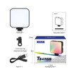 T64RGB Portable Full - color Fill Light Adjustable Brightness and Color Temperature - 3 Modes - ROODTUO