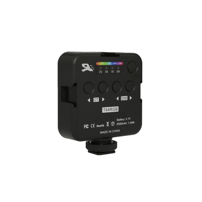 T64RGB Portable Full - color Fill Light Adjustable Brightness and Color Temperature - 3 Modes - ROODTUO