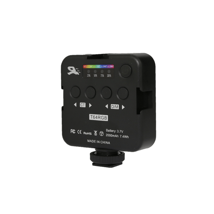 T64RGB Portable Full - color Fill Light Adjustable Brightness and Color Temperature - 3 Modes - ROODTUO