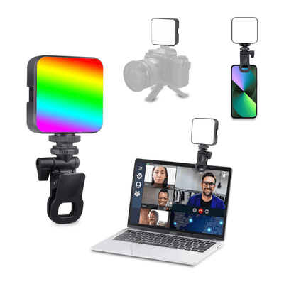T64RGB Portable Full - color Fill Light Adjustable Brightness and Color Temperature - 3 Modes - ROODTUO