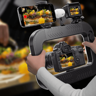 U200 RGB Handheld Square Ring Light with Stand & Bluetooth Remote - ROODTUO