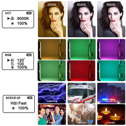 W200RGB Full - Color LED Fill Light - Versatile Professional Lighting for Creativity - ROODTUO