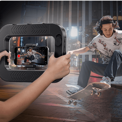 ZGRL - 02 Stepless Adjustment LED Square Ring Light with Foldable Stand and Bluetooth Remote - ROODTUO