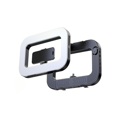 ZGRL - 02 Stepless Adjustment LED Square Ring Light with Foldable Stand and Bluetooth Remote - ROODTUO