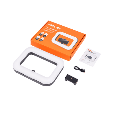 ZGRL - 02 Stepless Adjustment LED Square Ring Light with Foldable Stand and Bluetooth Remote - ROODTUO